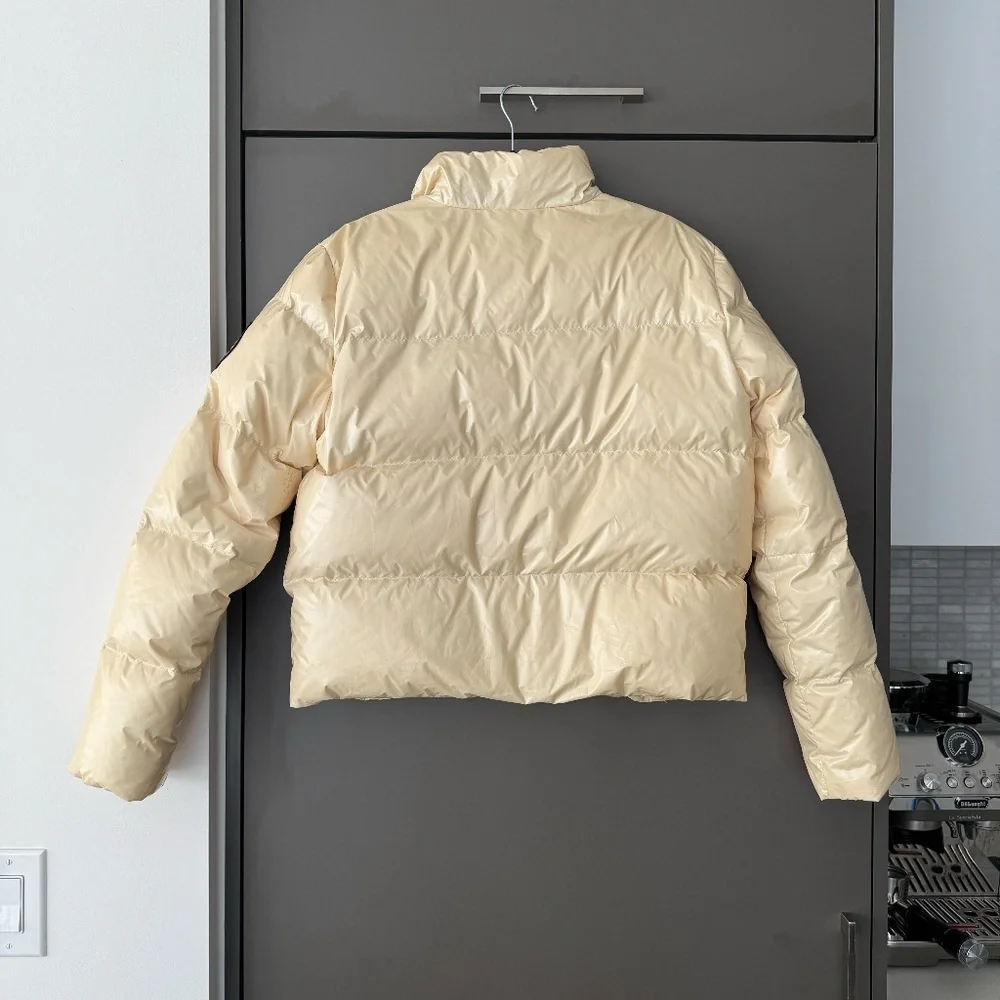 RARE Vintage Ralph Lauren Crest Patch Down-Filled Puffer Jacket in Ivory - Picture 10 of 11